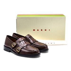 Marni Bambi 3.0 Double Buckle Leather Women’s Loafers Brown - NWB $1100